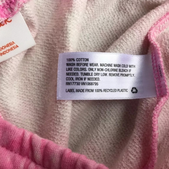 Girls Cat & Jack Pink Tie Dye Jogger Sweatpants - Picture 4 of 8